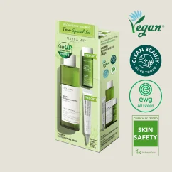 MARY&MAY Vegan Cica Tea Tree Toner Special Set - zklidňující sada toneru pro mastnou a aknozní pleť a očního krému s obsahem Centella Asiatica 200 ml + 30 ml + 12 g
