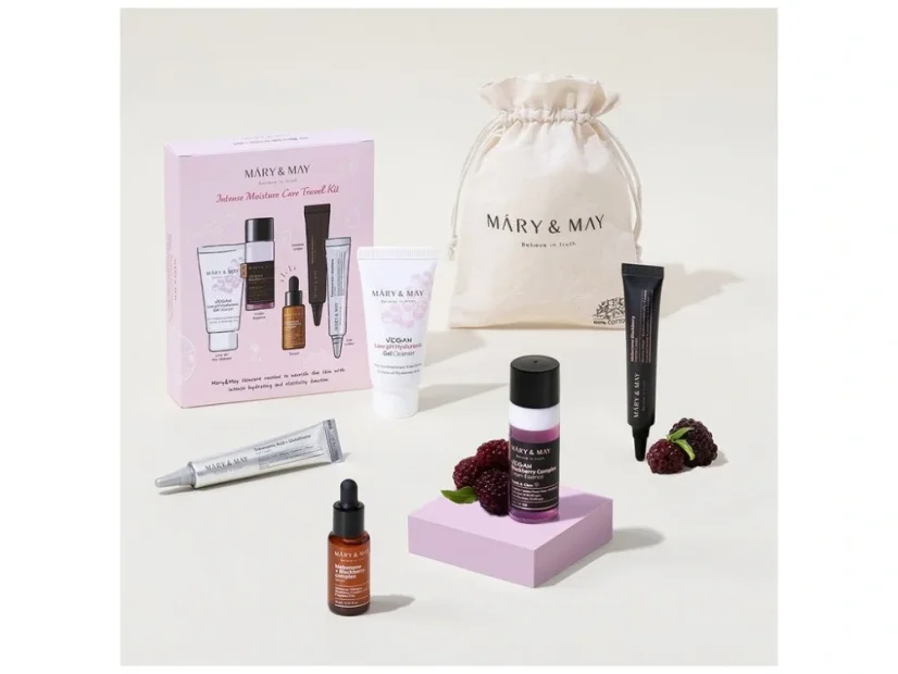 MARY&MAY Intense Moisture Care Travel Kit (Čistící gel+Toner+Sérum+krém+Oční krém)