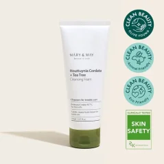 MARY&MAY Houttuynia Cordata + Tea Tree Cleansing Foam - čistiaca pena pre problematickú a citlivú pleť150 ml