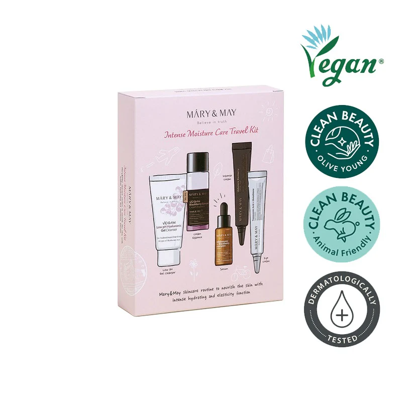 MARY&MAY Intense Moisture Care Travel Kit (Čistící gel+Toner+Sérum+krém+Oční krém)