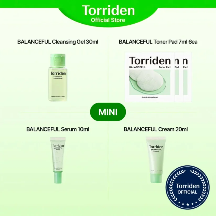 TORRIDEN Balanceful Trial Kit -  Set pleťových přípravku  30ml+20ml+10ml