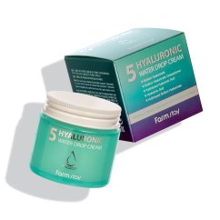 FARMSTAY Hyaluronic 5 Water Drop Cream - hydratační pleťový krém 80 ml